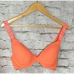 Victoria's Secret Orange Underwire Lightly Padded Bra  34D